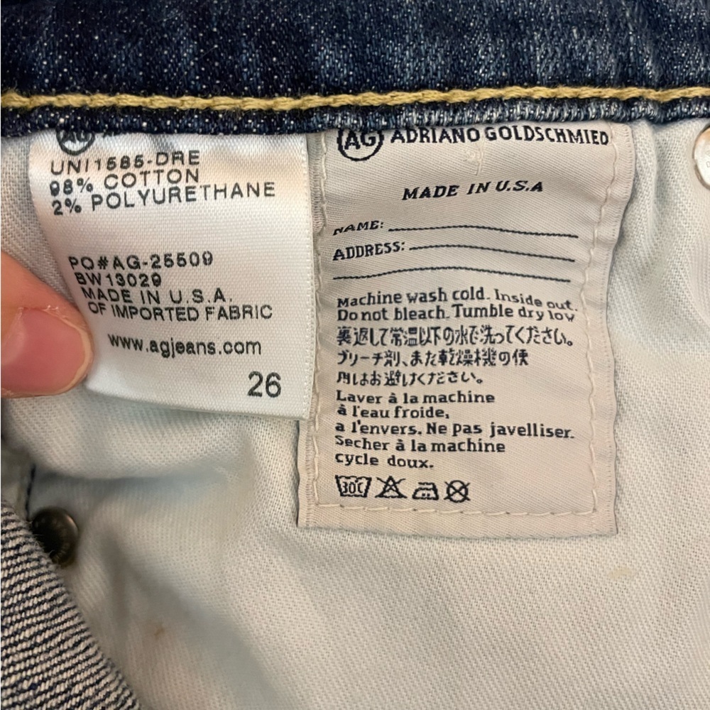 AG Jeans x Alexa Chung The Fifi Short Dark Wash Size 26 NWT - Picture 7 of 7